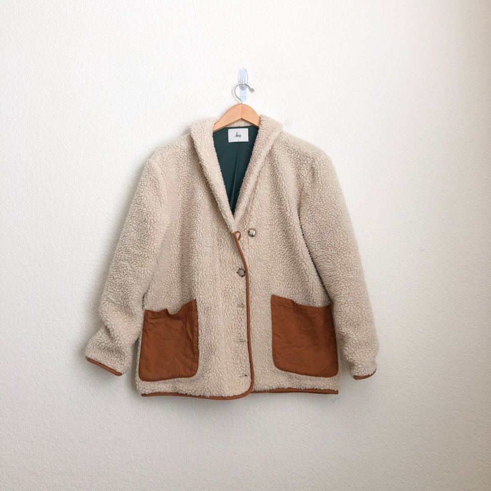 Loup "Tokyo" Cream Sherpa Chore Coat SZ S